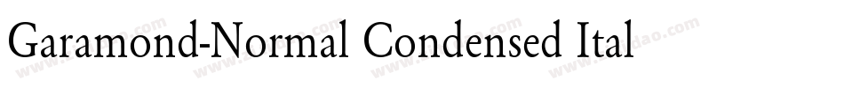Garamond-Normal Condensed Italic字体转换